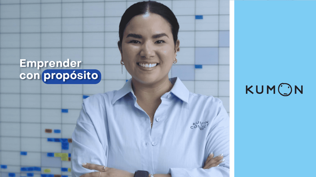 Foto de perfil de una orientadora Kumon sonriendo y hablando sobre emprender con proposito-Chile